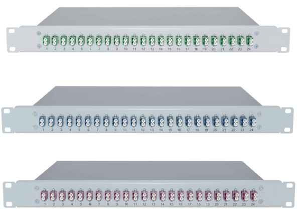 24x LC Duplex Spleißbox ALU Festeinbau