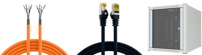 Kupfer Verlegekabel Patchkabel Netzwerkschrank