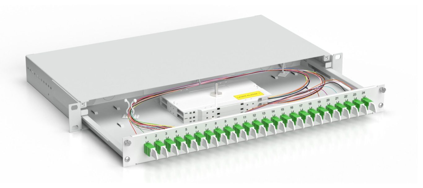 Spleißbox 24x E2000/APC OS2 SX (Simplex)